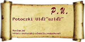 Potoczki Ulászló névjegykártya